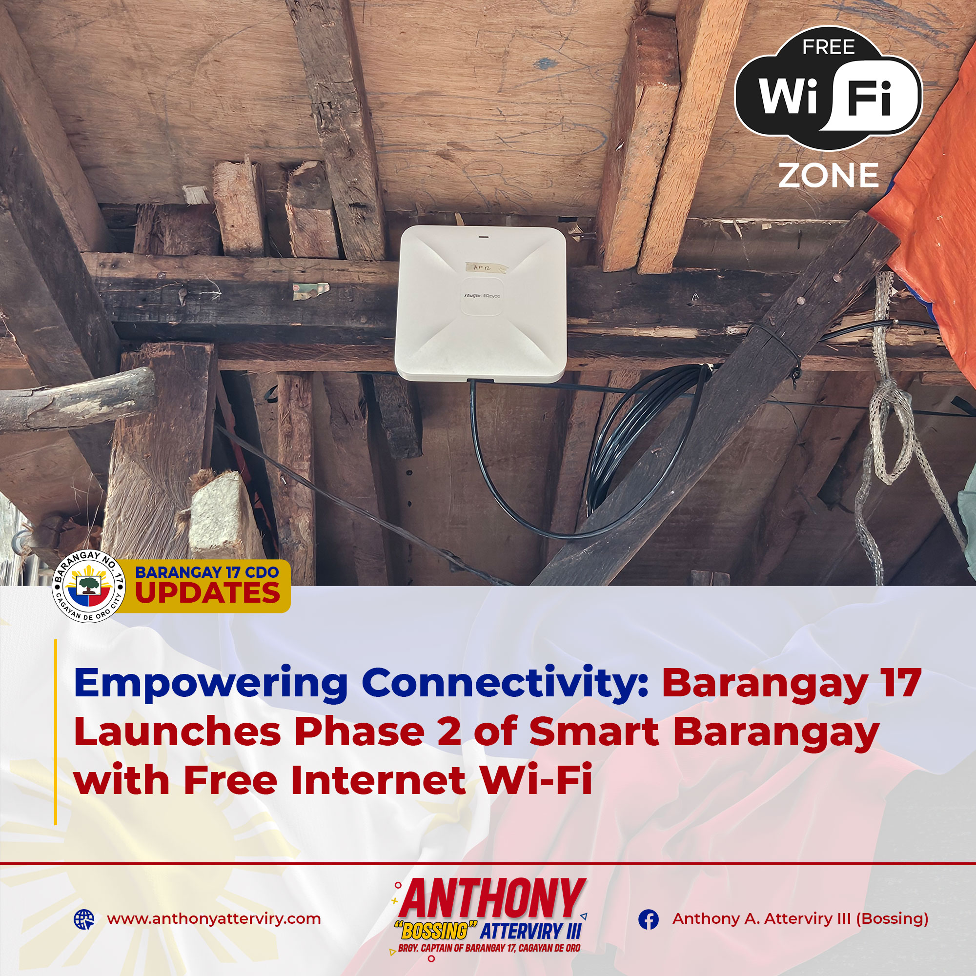 Empowering Connectivity: Barangay 17 Launches Phase 2 of Smart Barangay with Free Internet Wi-Fi